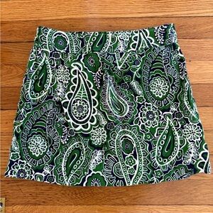 Lilly Pulitzer Green and White Floral Skirt